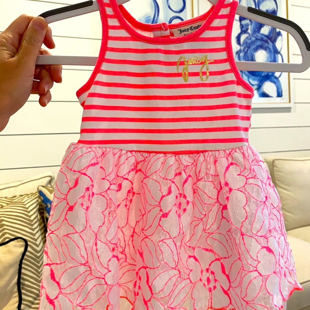 12 month Juicy Couture Dress neon pink
